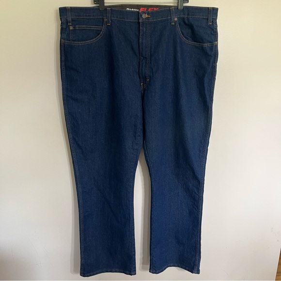 Dickies Jeans Men’s Size 44 X 32 Dark Wash Flex Regular Straight Rugged Workwear - Picture 1 of 16